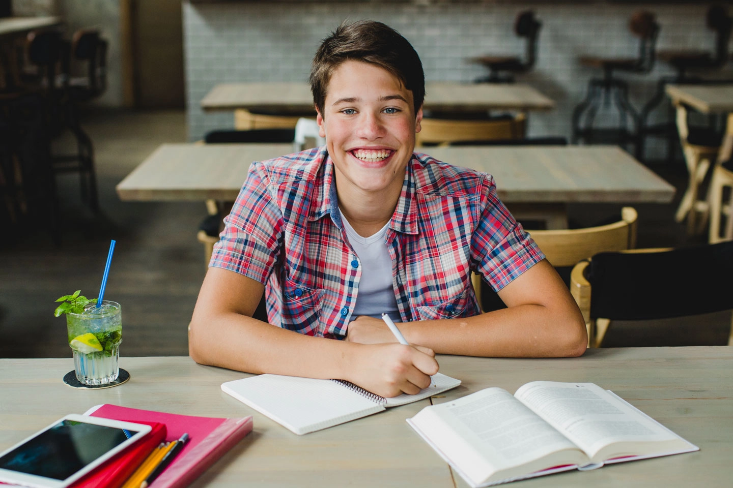 Young student smiling to camera